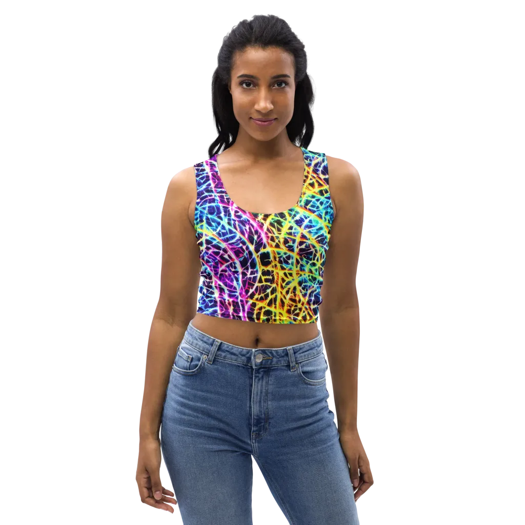 Voltage Web on Crop Top — Front