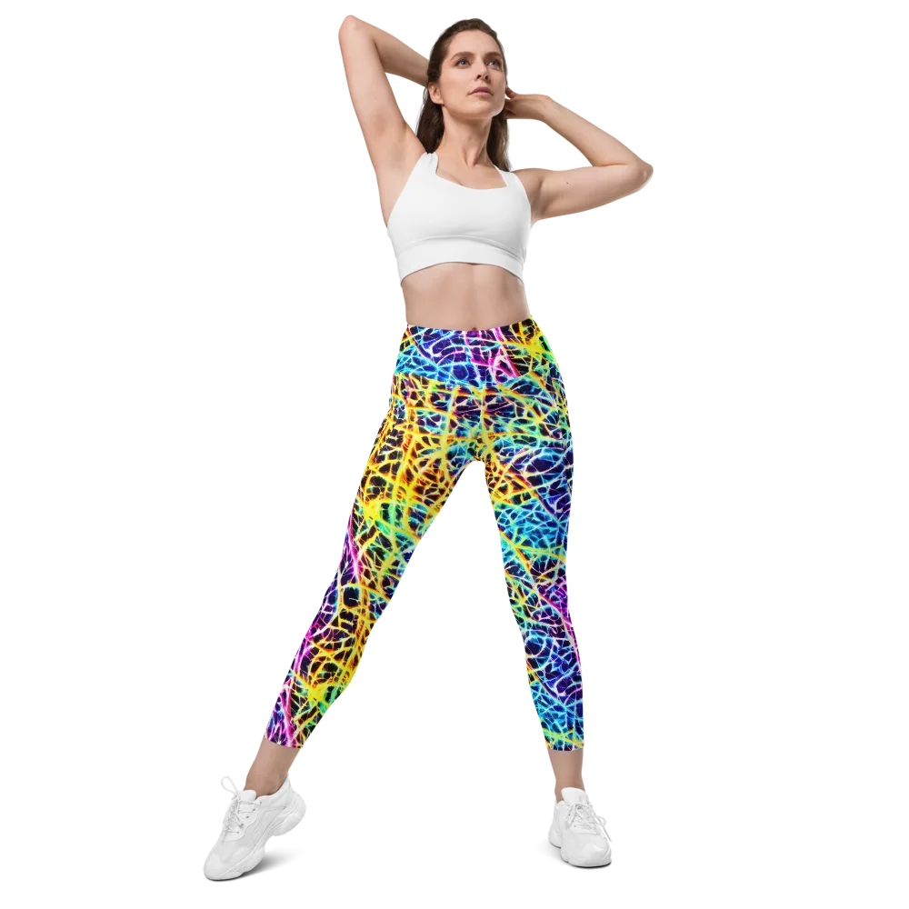Voltage Web on Leggings with Pockets — Front