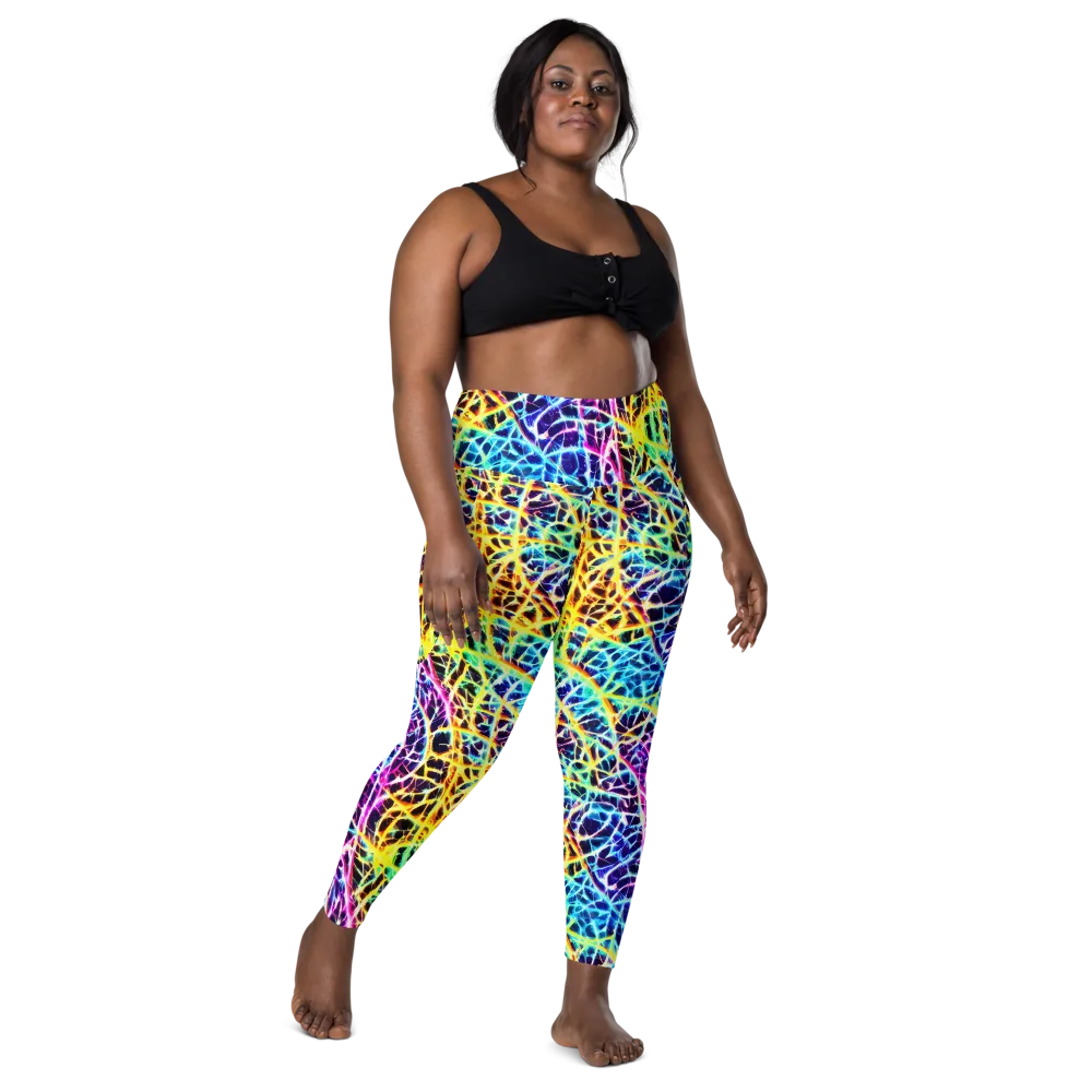 Voltage Web on Leggings with Pockets — Front