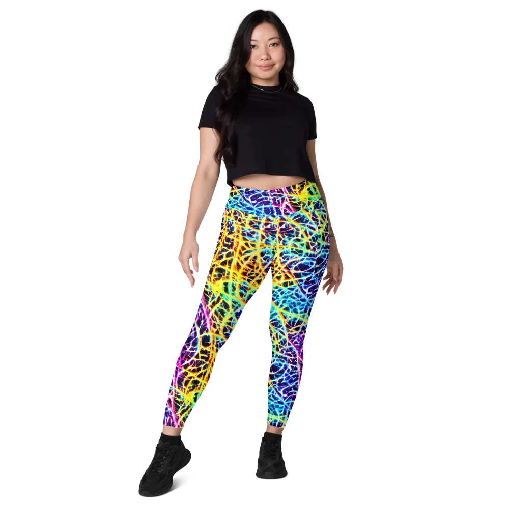 Voltage Web on Leggings with Pockets — Front