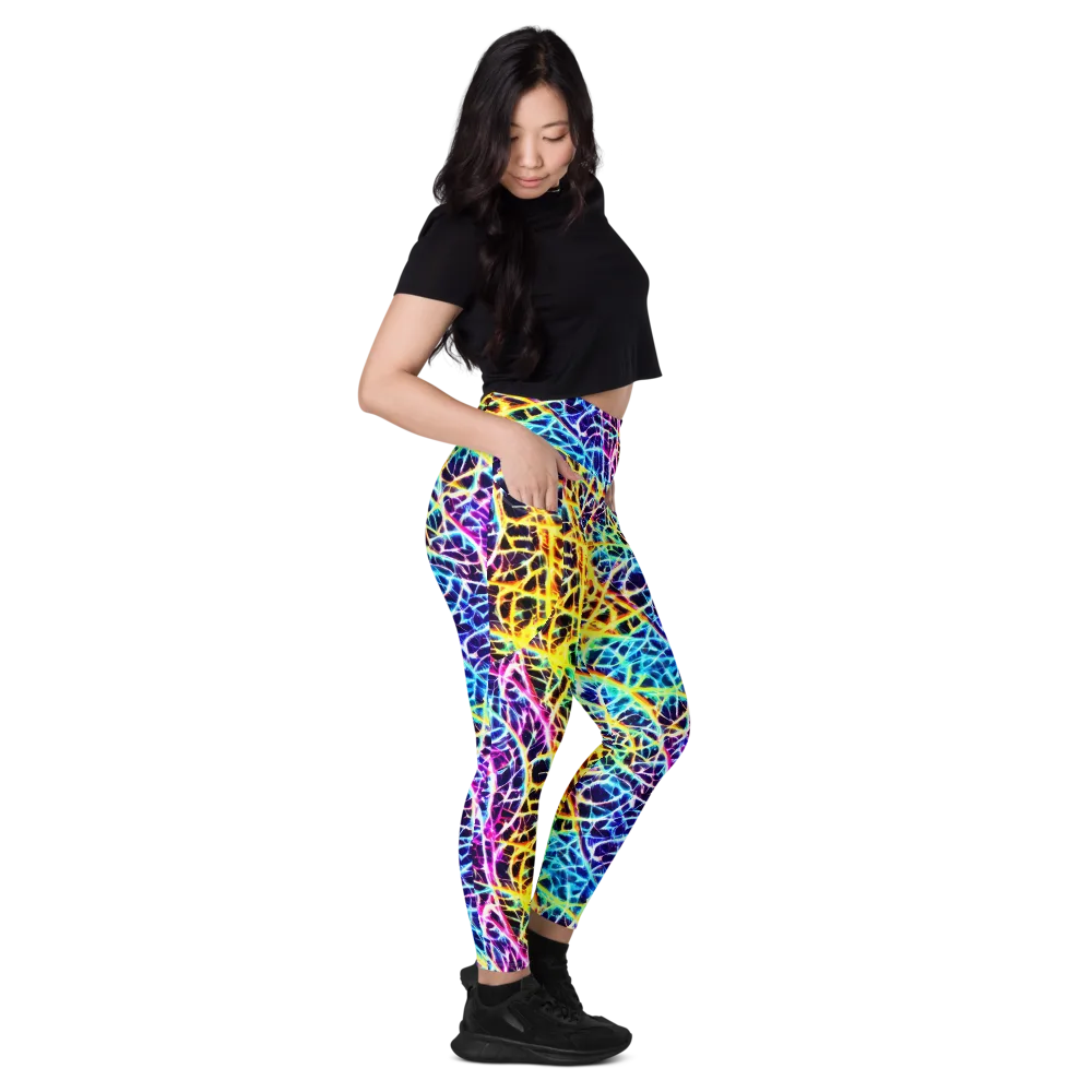 Voltage Web on Leggings with Pockets — Right