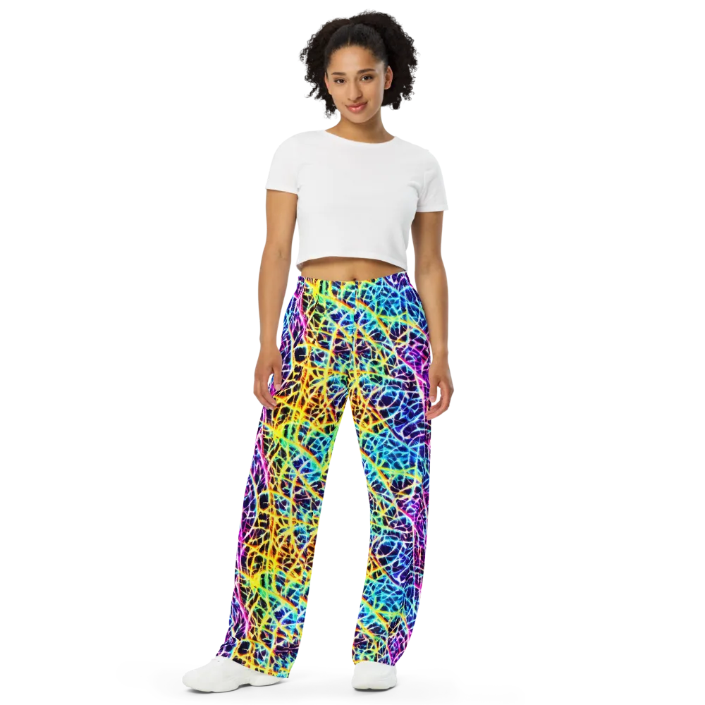 Voltage Web on Wide-Leg Pants — Front