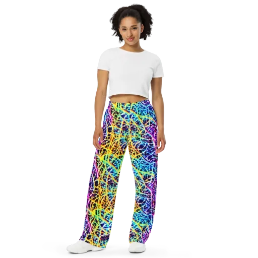 Voltage Web on a Wide-Leg Pants