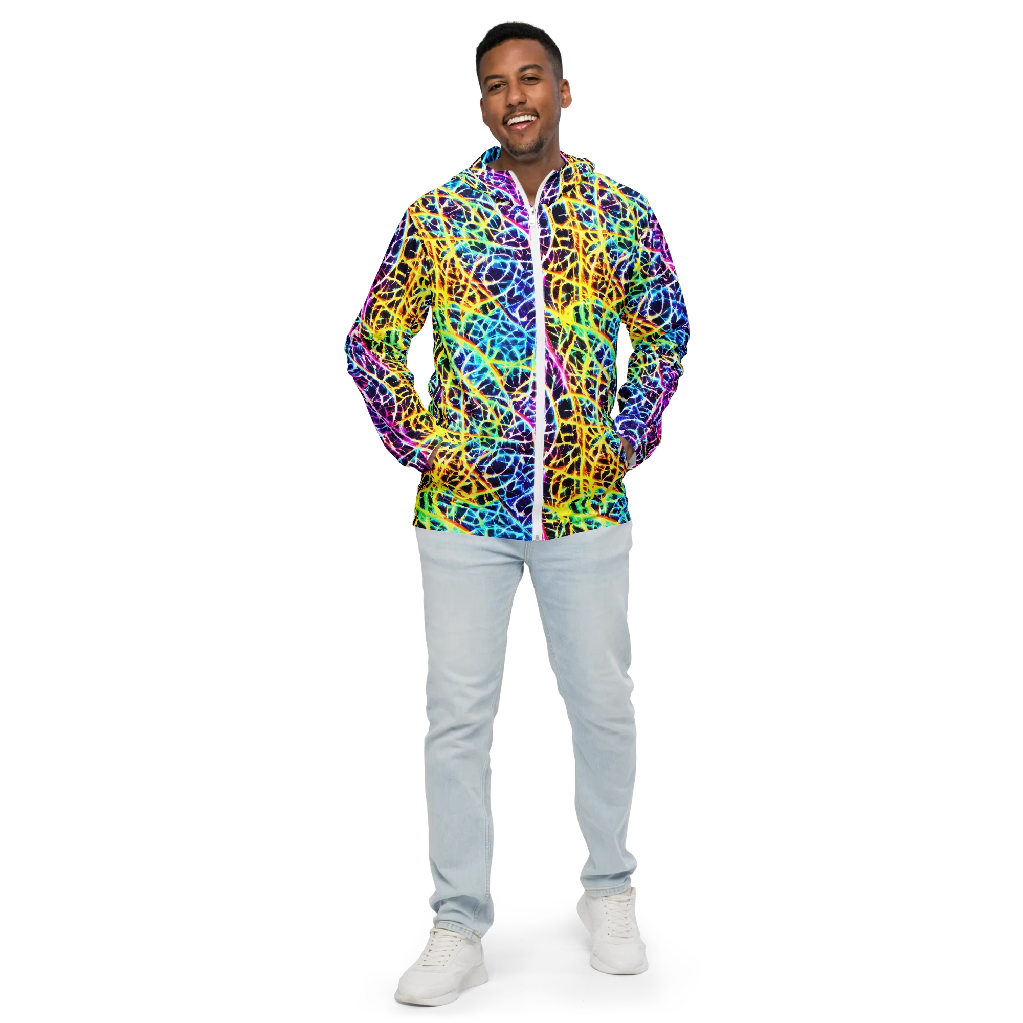 Voltage Web on Men's Windbreaker — Front