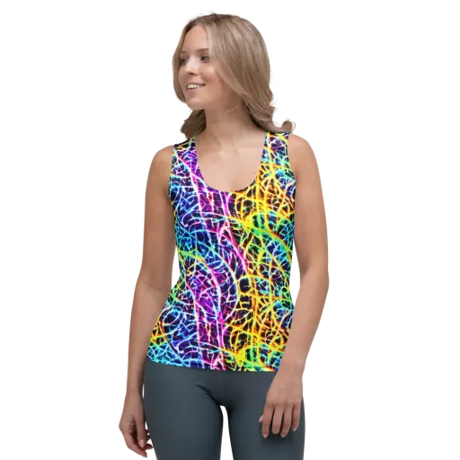 Voltage Web on a Women's Tank Top