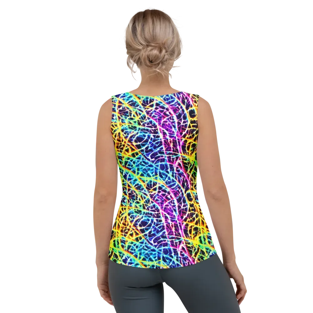 Voltage Web on Women's Tank Top — Back