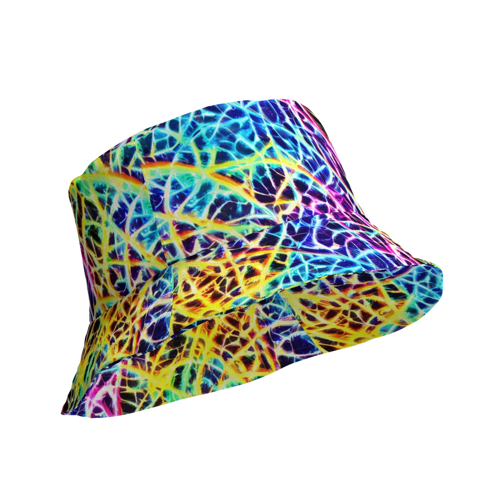 Voltage Web on Reversible Bucket Hat — Product details Outside