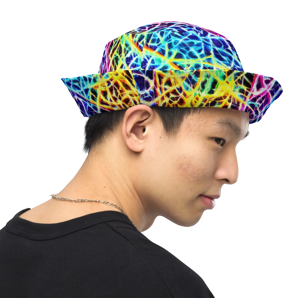 Voltage Web on Reversible Bucket Hat — Right Outside