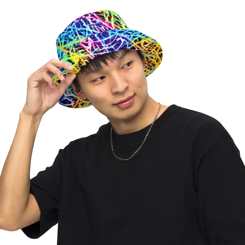 Voltage Web on Reversible Bucket Hat — Front Inside