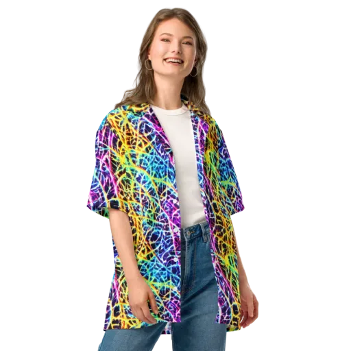 Voltage Web on a Button Shirt