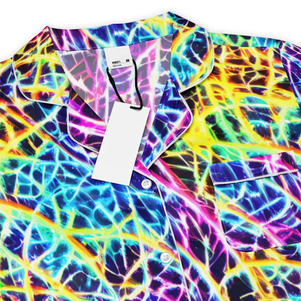 Voltage Web on Women's Short Sleeve Pajama Top — Product details
