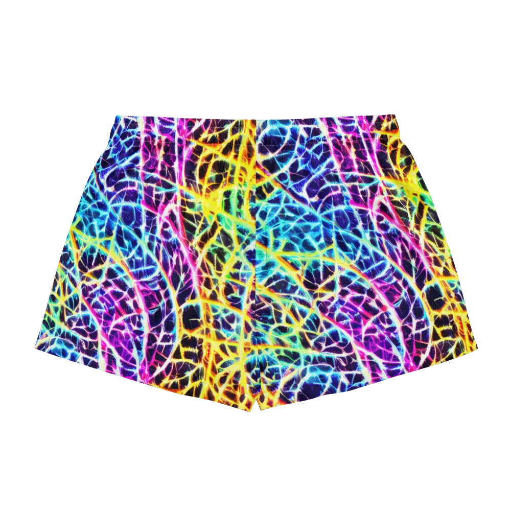 Voltage Web on Women's Pajama Shorts — Back
