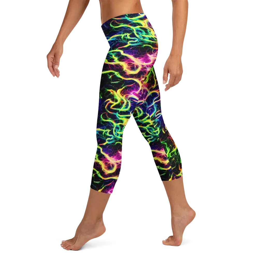 Wildfire Spectrum on Capri Leggings — Left