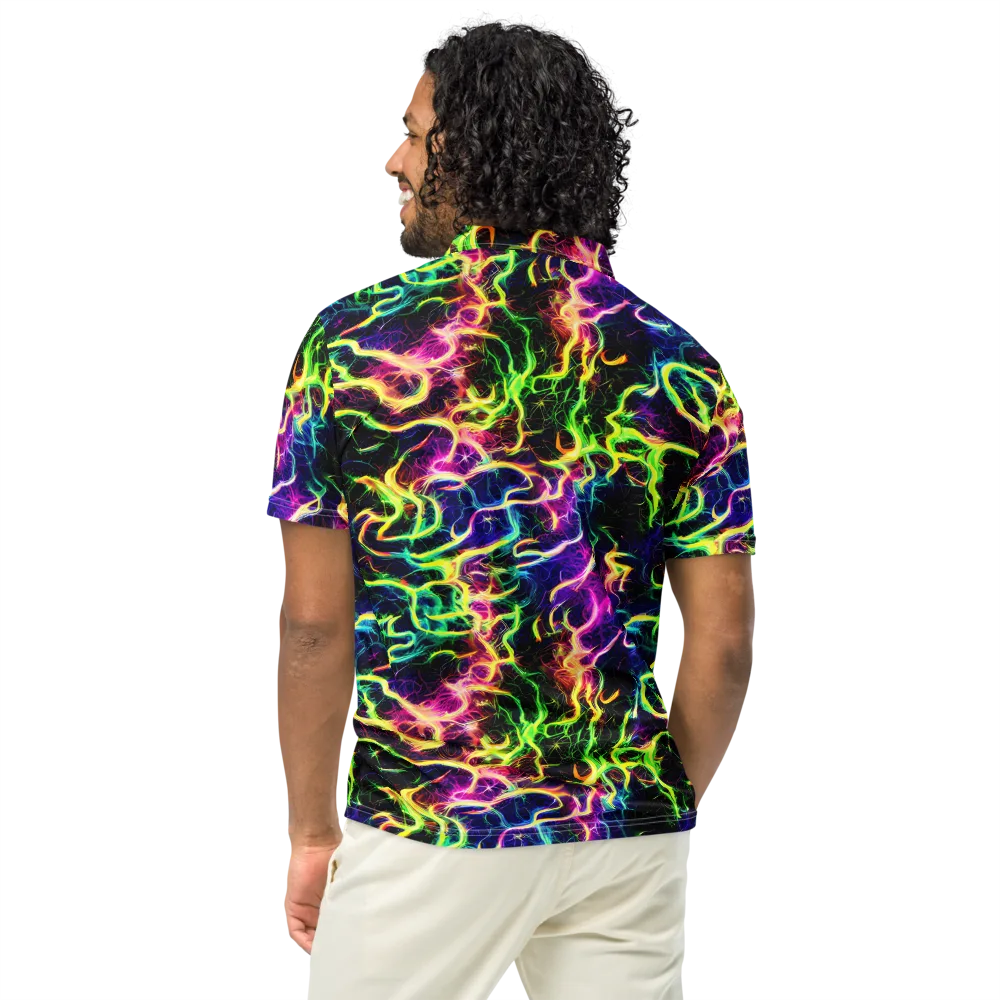 Wildfire Spectrum on Men's Slim Fit Polo Shirt — Back