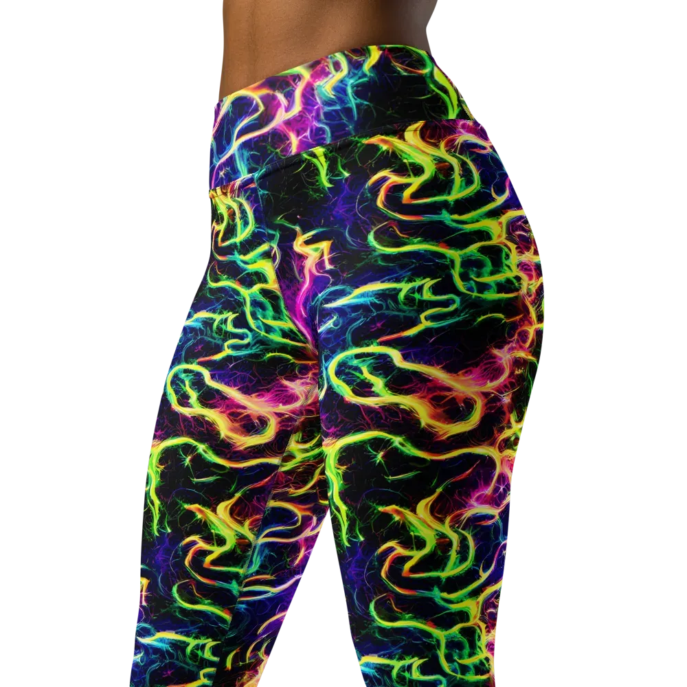 Wildfire Spectrum on Yoga Leggings — Left Front