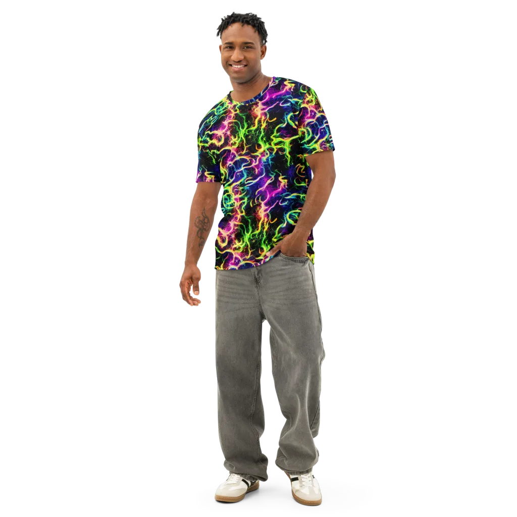 Wildfire Spectrum on Men's Cotton Crew Neck T-Shirt — Front