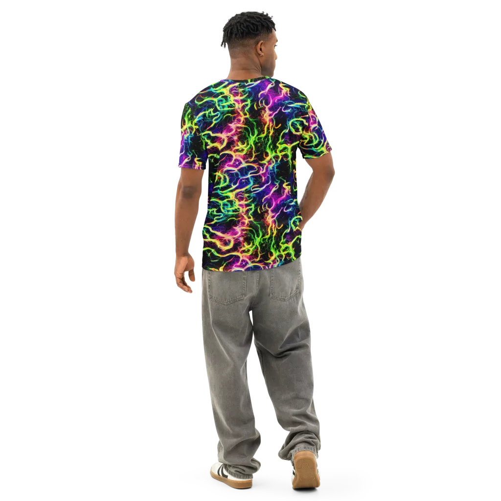 Wildfire Spectrum on Men's Cotton Crew Neck T-Shirt — Back
