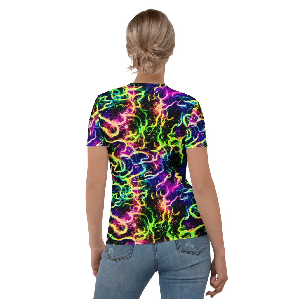 Wildfire Spectrum on Women's Crew Neck T-Shirt — Back