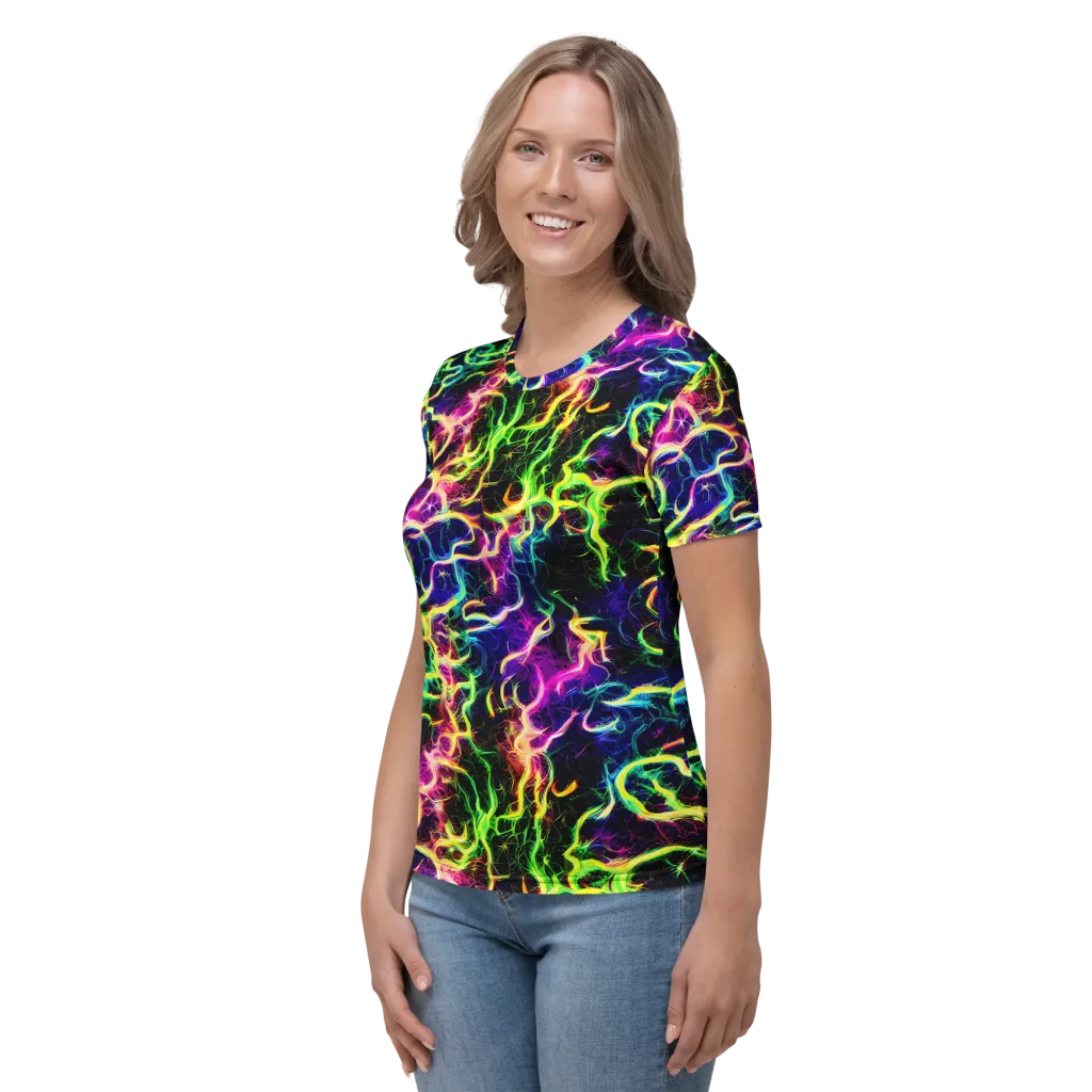 Wildfire Spectrum on Women's Crew Neck T-Shirt — Left