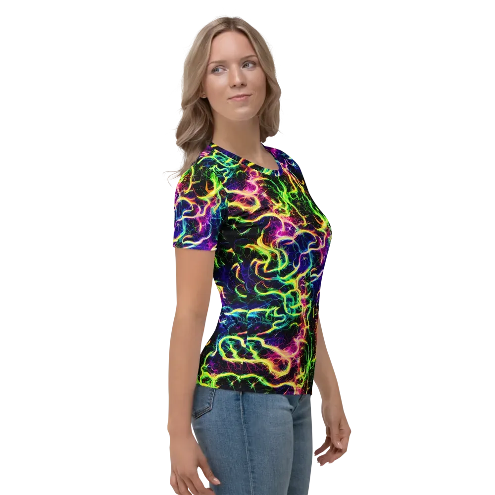 Wildfire Spectrum on Women's Crew Neck T-Shirt — Right