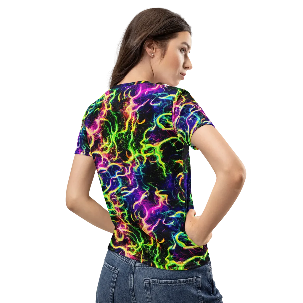 Wildfire Spectrum on Women's Crew Neck T-Shirt — Back