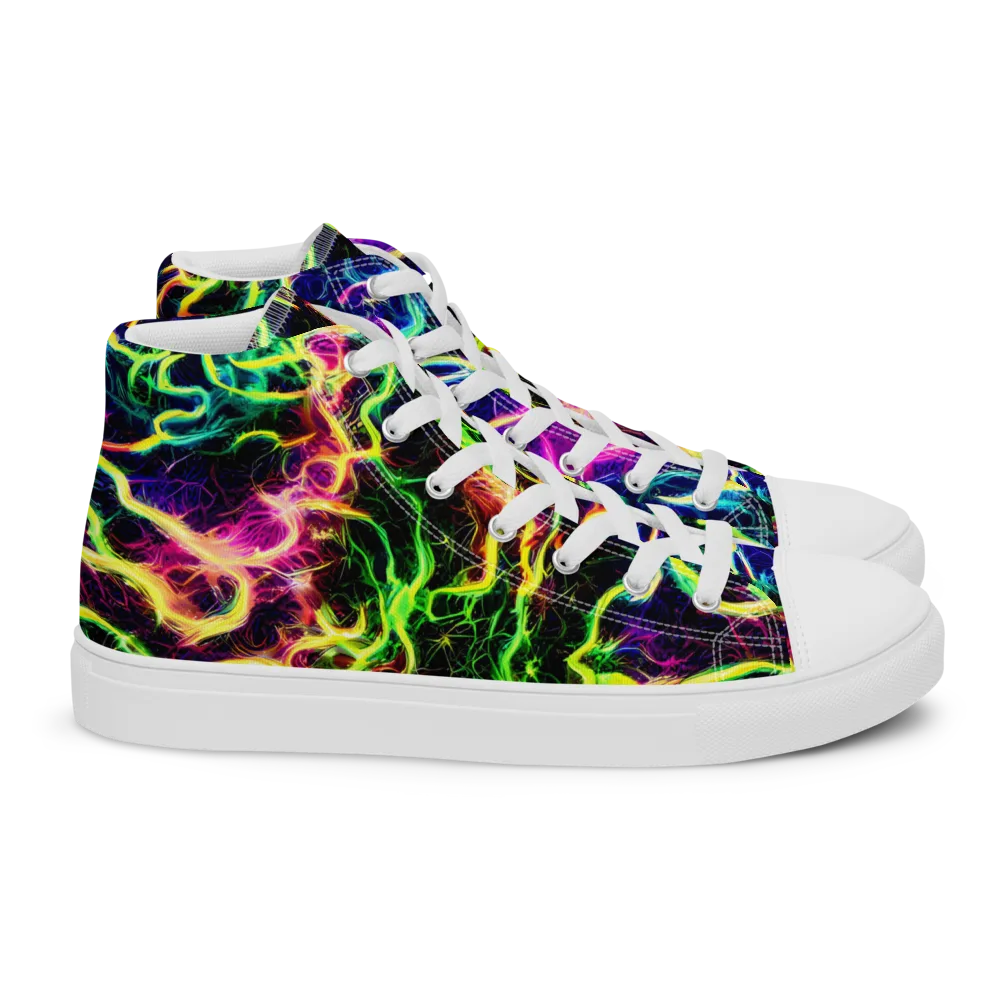 Wildfire Spectrum on Women's High Top Canvas Shoes — Right