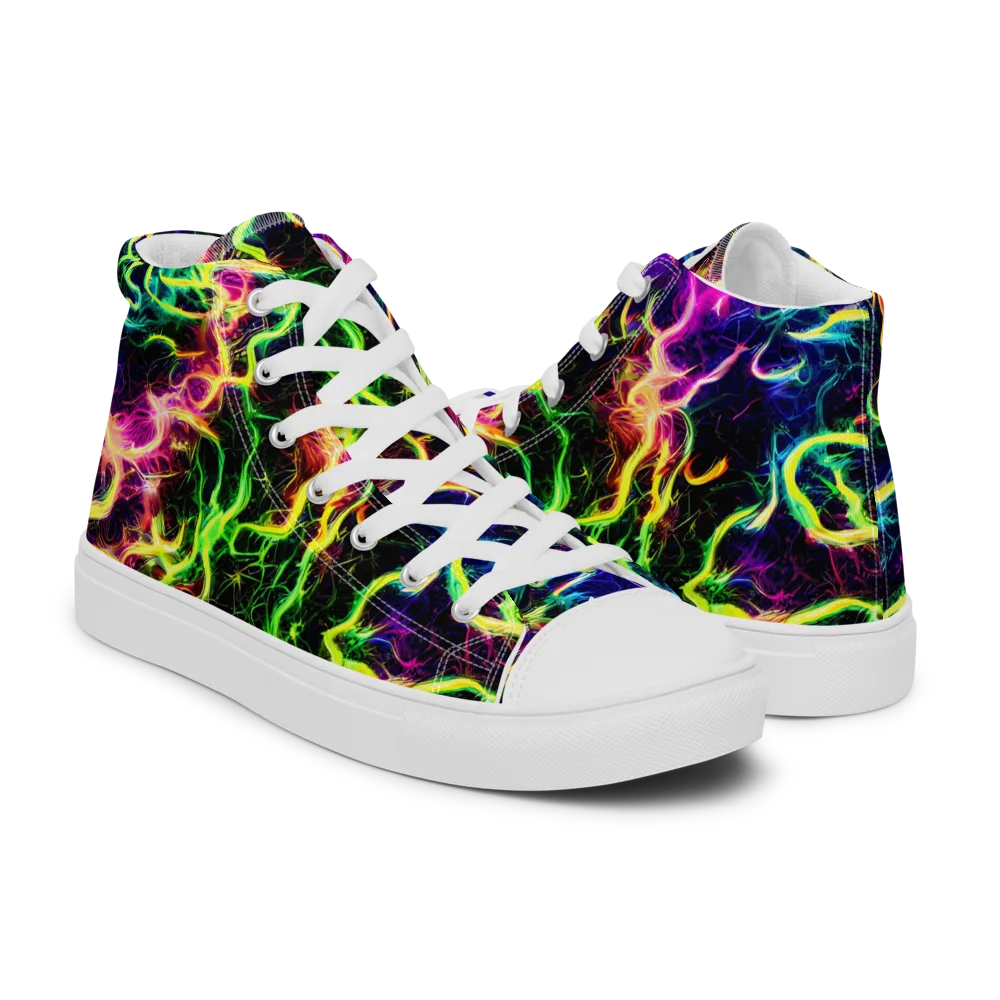 Wildfire Spectrum on Women's High Top Canvas Shoes — Right