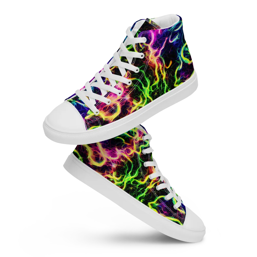 Wildfire Spectrum on Women's High Top Canvas Shoes — Front