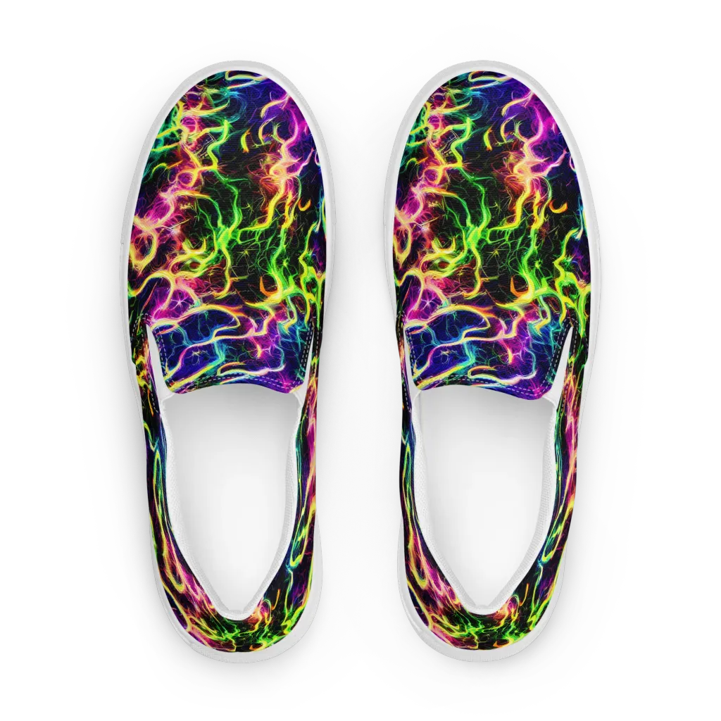 Wildfire Spectrum on Men's Slip-On Canvas Shoes — Front