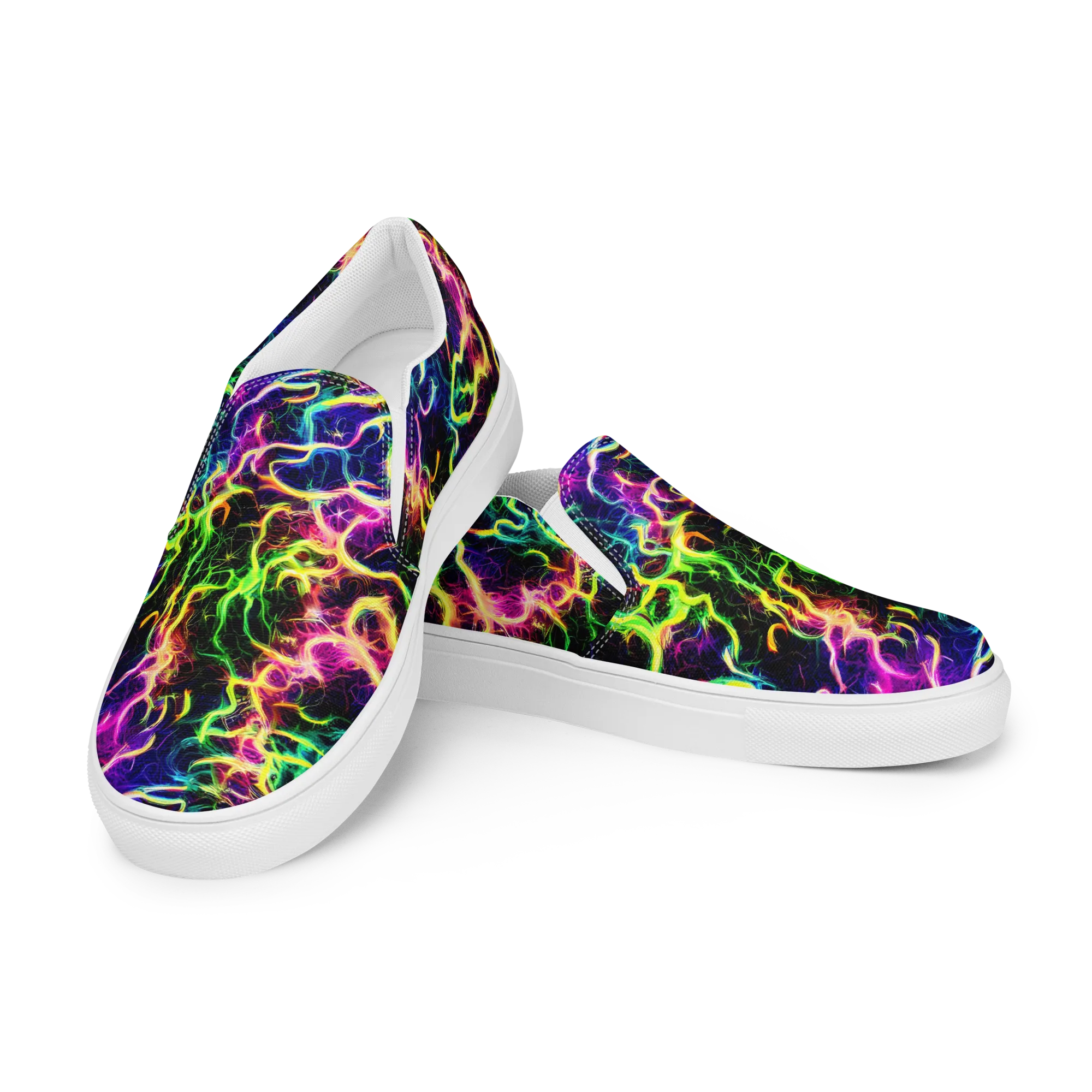 Wildfire Spectrum on Men's Slip-On Canvas Shoes — Left Front
