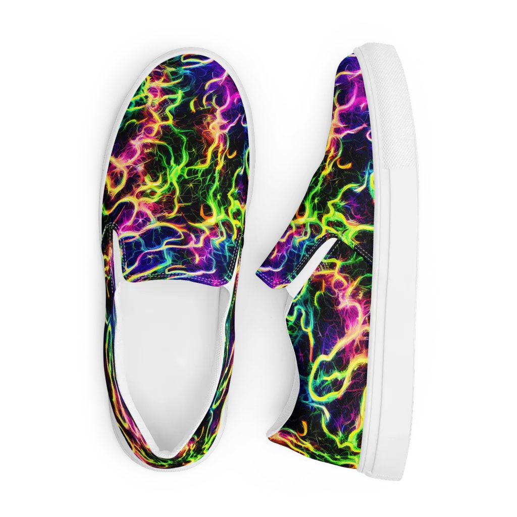Wildfire Spectrum on Men's Slip-On Canvas Shoes — Front
