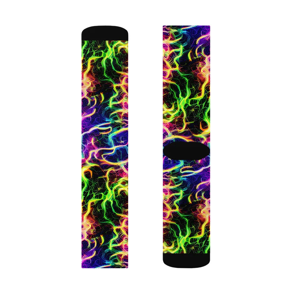 Wildfire Spectrum on Socks — Left Sock