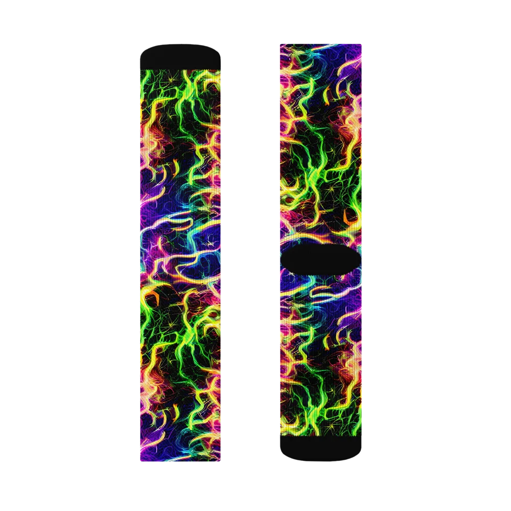 Wildfire Spectrum on Socks — Right Sock
