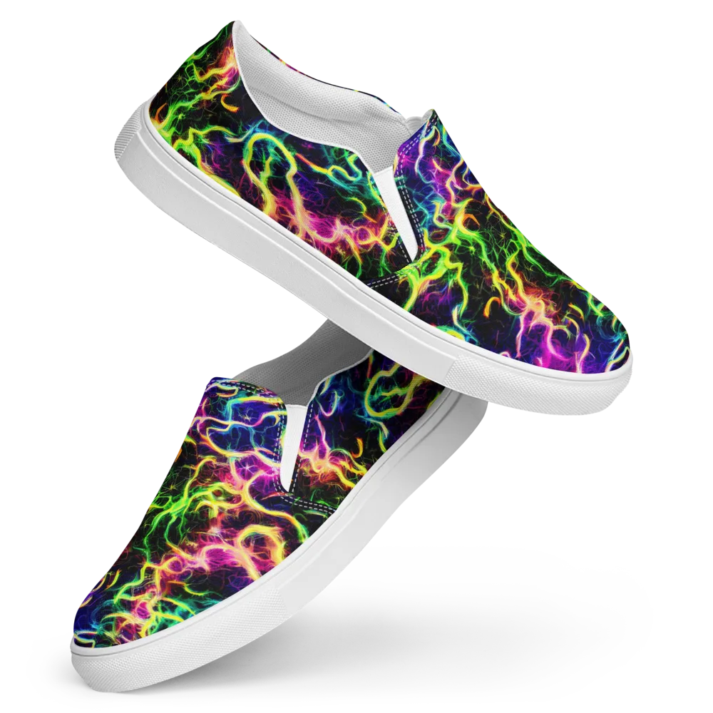 Wildfire Spectrum on Women's Slip-On Canvas Shoes — Front