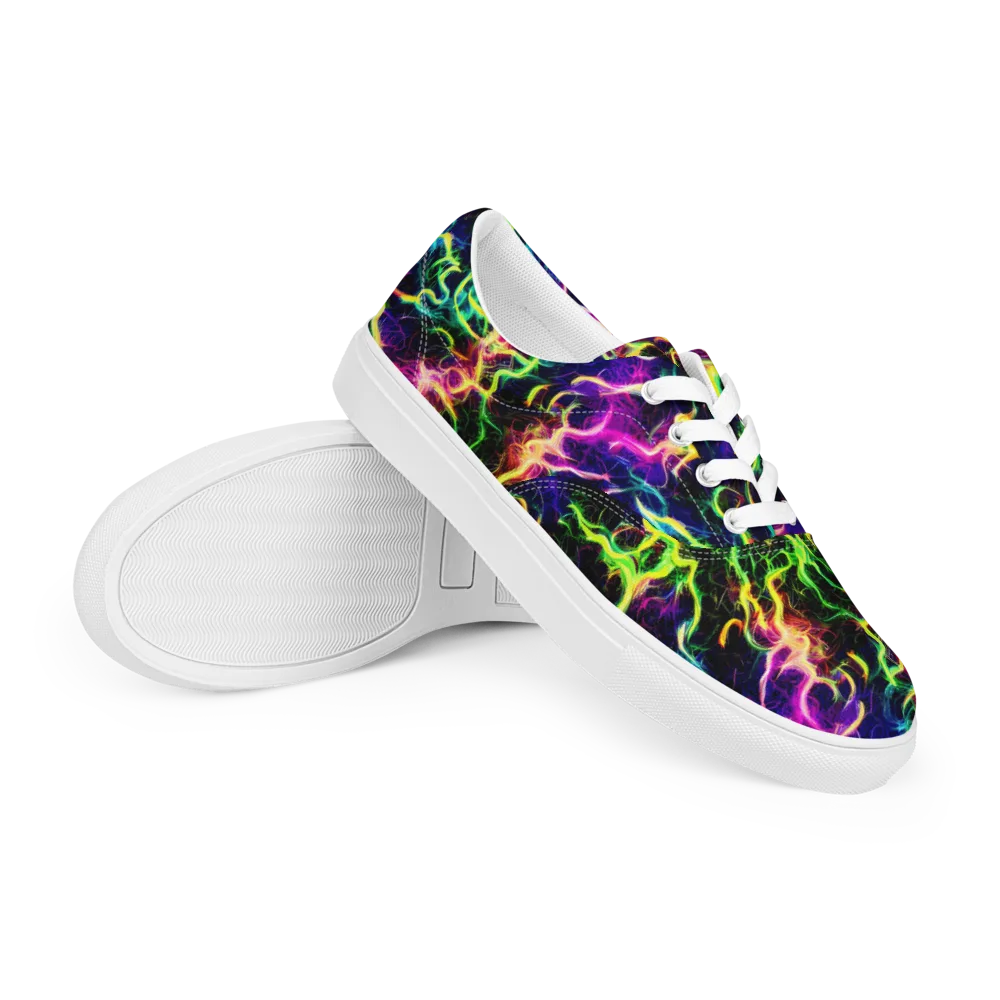 Wildfire Spectrum on Men's Lace-Up Canvas Shoes — Right Front