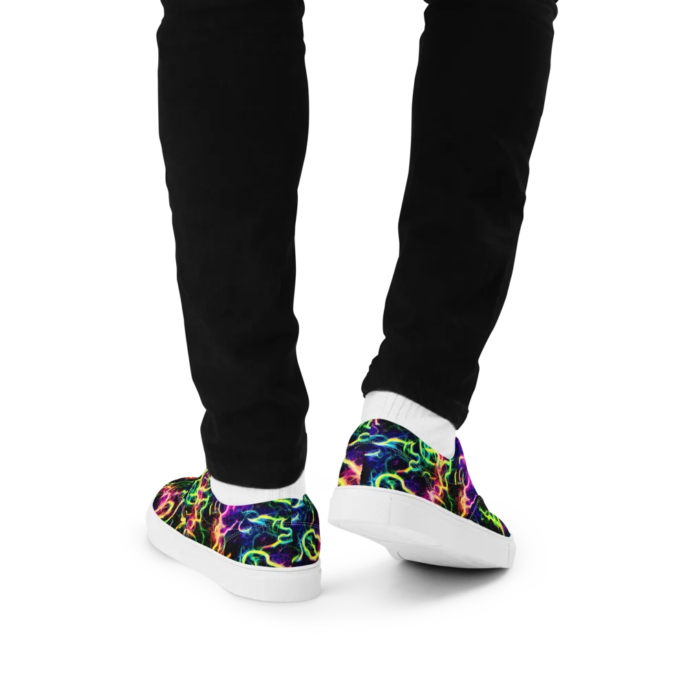 Wildfire Spectrum on Men's Lace-Up Canvas Shoes — Back