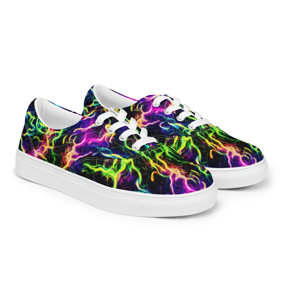 Wildfire Spectrum on Men's Lace-Up Canvas Shoes — Right Front