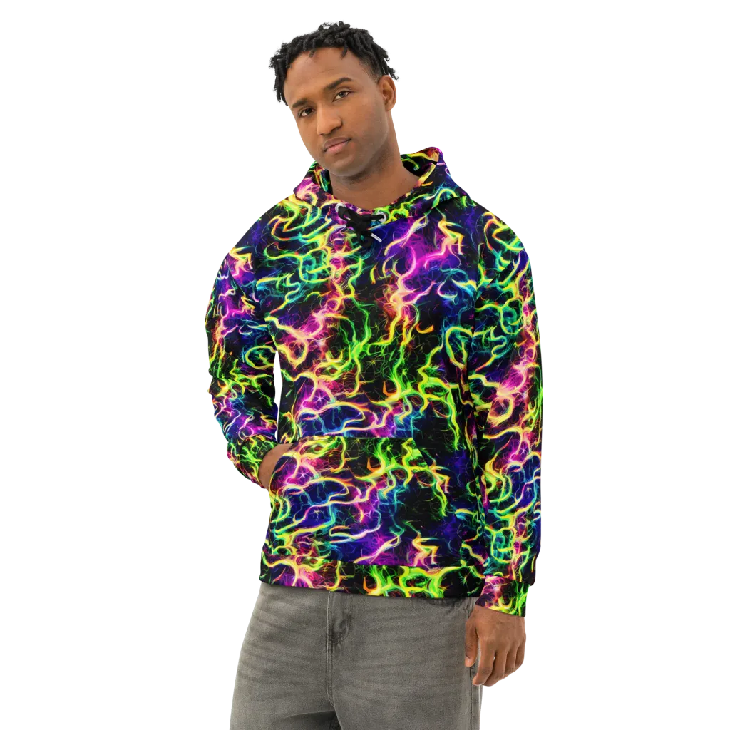 Wildfire Spectrum on Cotton Hoodie — Left Front