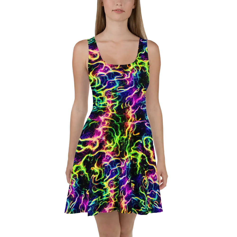 Wildfire Spectrum on Skater Dress — Front