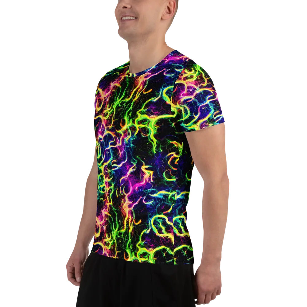 Wildfire Spectrum on Men's Athletic T-Shirt — Left