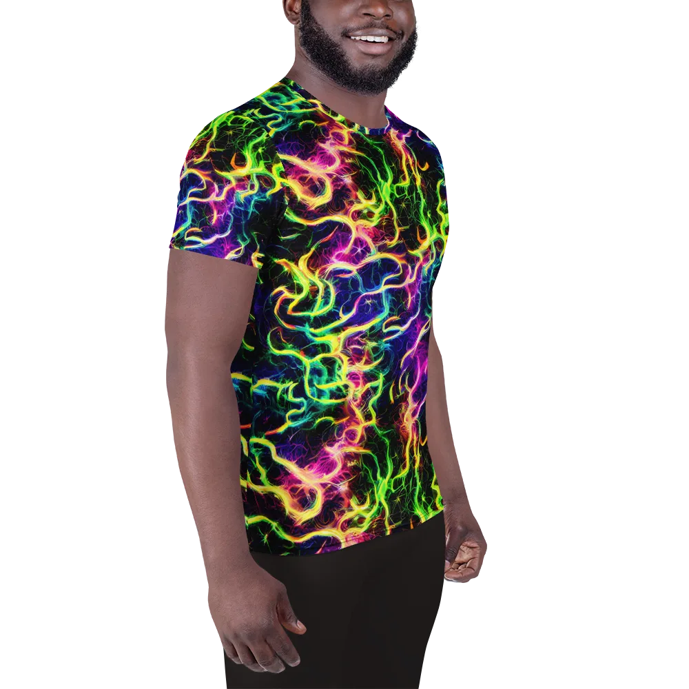 Wildfire Spectrum on Men's Athletic T-Shirt — Right