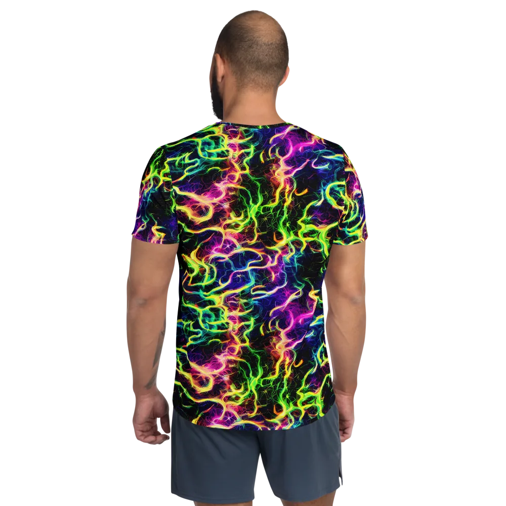 Wildfire Spectrum on Men's Athletic T-Shirt — Back