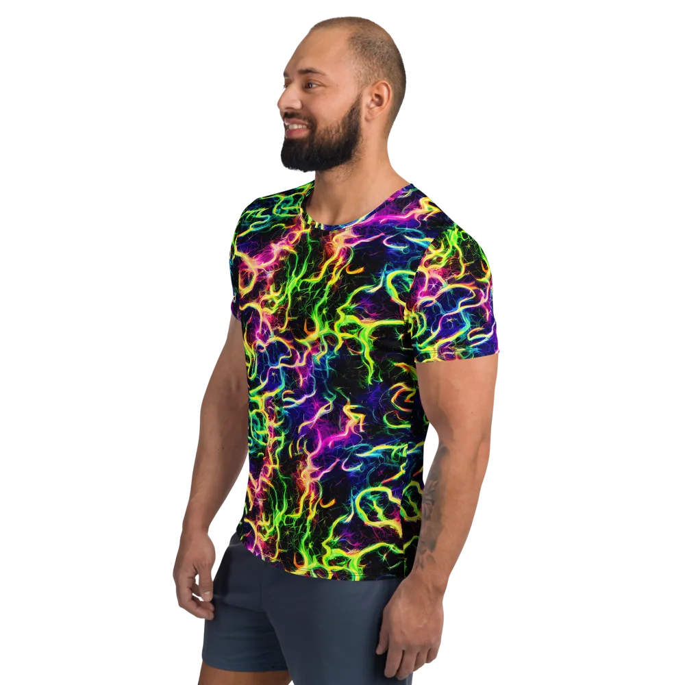 Wildfire Spectrum on Men's Athletic T-Shirt — Left