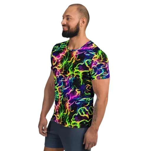 Wildfire Spectrum on a Men's Athletic T-Shirt