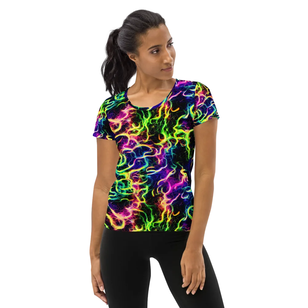 Wildfire Spectrum on Women's Athletic T-Shirt — Front