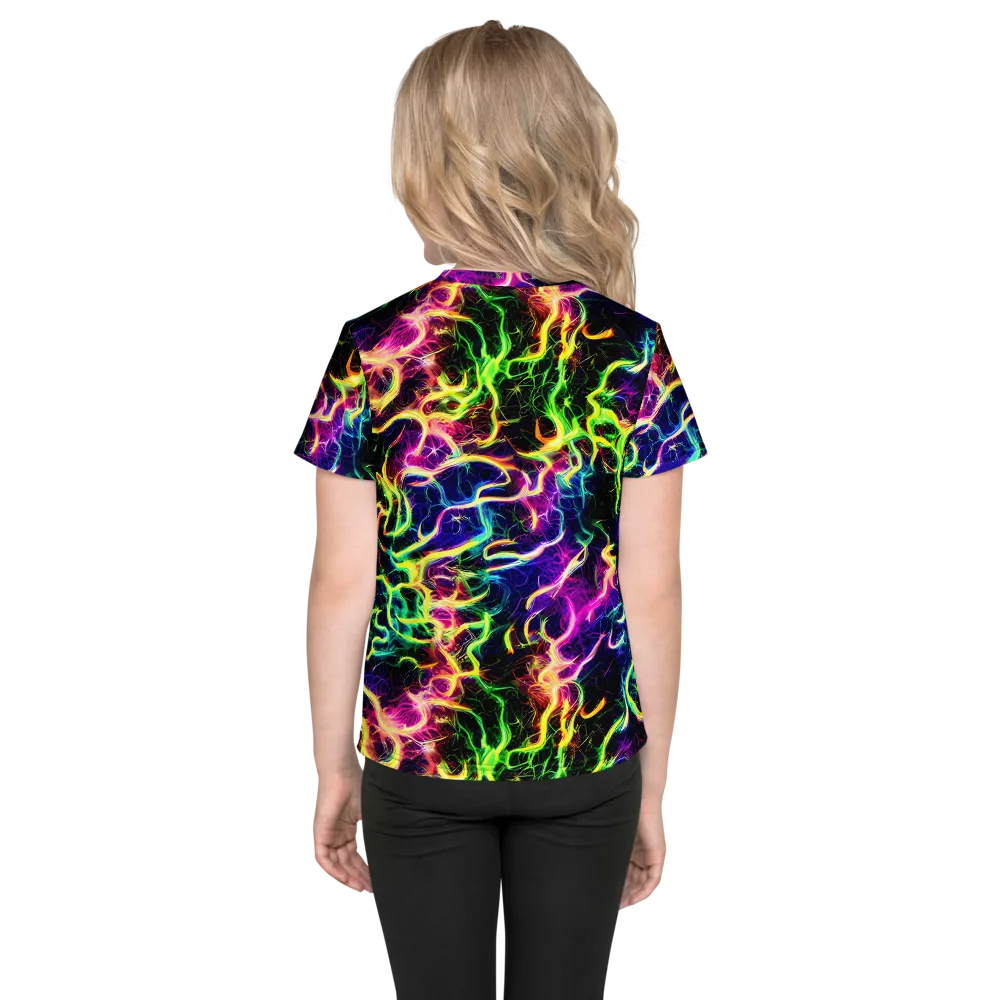 Wildfire Spectrum on Kids Crew Neck T-Shirt — Back