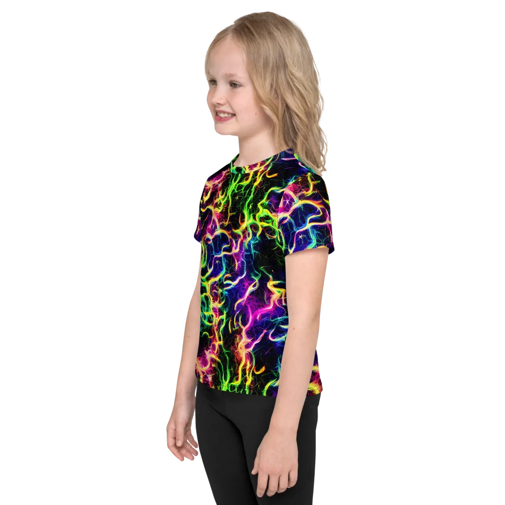 Wildfire Spectrum on Kids Crew Neck T-Shirt — Left