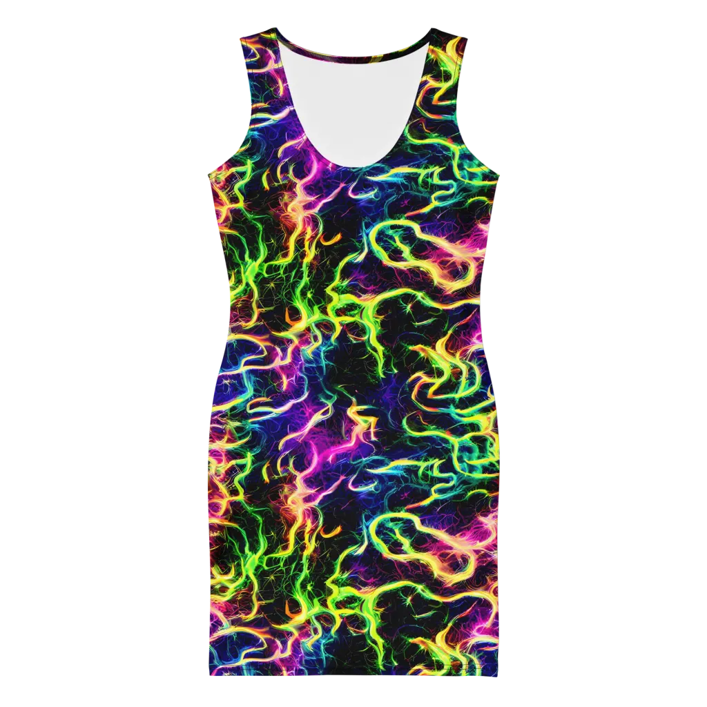 Wildfire Spectrum on Bodycon Dress — Front