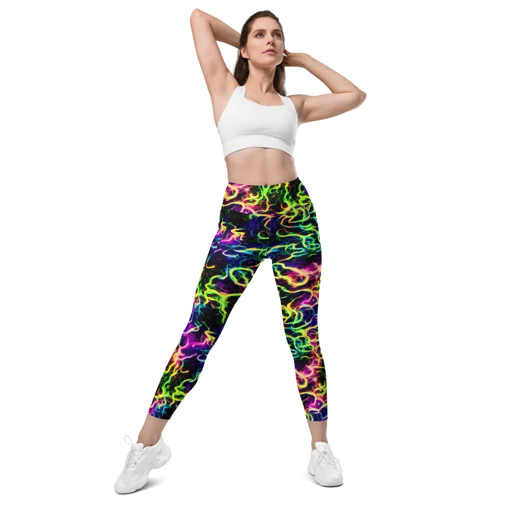Wildfire Spectrum on Leggings with Pockets — Front