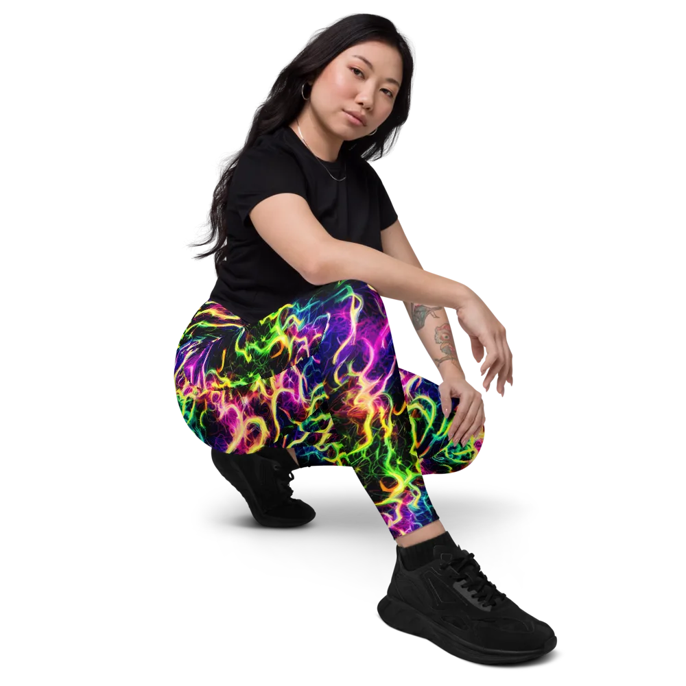 Wildfire Spectrum on Leggings with Pockets — Right Front